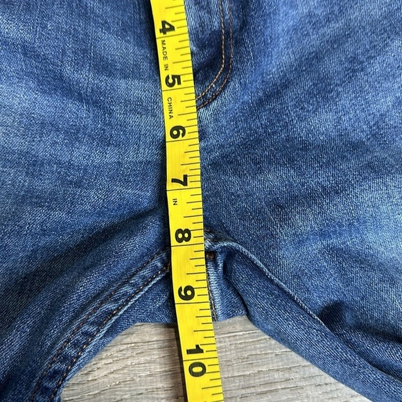 Zara Basic Z1975 Denim Women’s Mid-Rise Distressed Crop Straight Leg Jeans Sz 2 - Picture 9 of 12